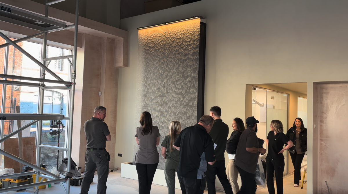 Dental Clinics Embrace The AquaVeil water Wall image